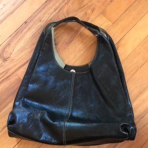 Classic Black Leather Hobo Bag - Sleek Everyday Shoulder Tote